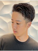 ナチュラルビジネススタイル/アップバングショート/フェード
