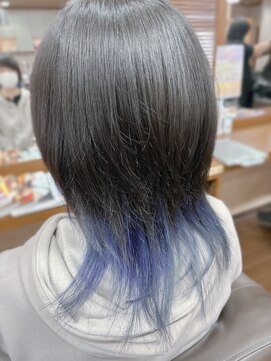プレッソヘアー Presso hair ブルー系インナーカラー
