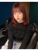 カラー/レイヤー/レッド/韓国ヘア/渋谷/顔まわり