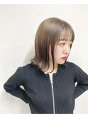 オリーブベージュ/鹿屋ボブ/オリーブカラー/結べるボブ