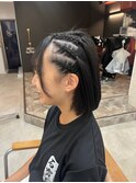 祭り女子★コーンロウ
