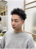 スパイキーショートピンカールアップバングショートバング