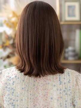 カバーヘア ブリス 上尾西口店(COVER HAIR bliss) ■シースルーバング大人美人切りっぱなしボブディ37上尾30代40代