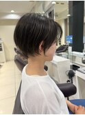 ショートカット×ひし形ショートボブ×前髪あり30代40代50代