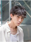 ツイストスパイラルパーマ波巻きシャドウメンズパーマ刈り上げ