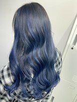 リグ 横浜(Lig.)&nbsp;エアタッチバレイヤージュブルーアッシュブリーチダブルカラー