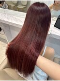 美髪＊エアリーロング＊ボルドーピンク＊髪質改善＊Zina札幌