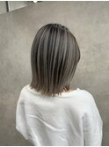バレイヤージュ、ハイライト、レイヤーカット、ダブルカラー