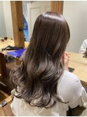 ブリーチなしオリーブグレージュカラー