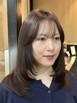 インデックスヘアー 錦糸町店(in'dex hair)&nbsp;ミディアムレイヤー顔周りレイヤーココアブラウン韓国ヘア