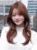 韓国レイヤーカット くびれ巻きウェーブヘア【八王子】