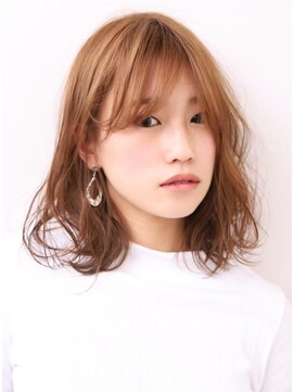 リノ ヘアー デザイン 河原町三条(Lino Hair Design) 無造作カールボブディ×ベージュカラー【河原町三条】