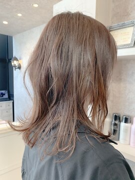 キャアリー(Caary) 福山市美容室Caary人気 パープルアッシュベージュセミディ