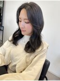 20代30代40代大人可愛いヨシンモリブルーブラック透明感