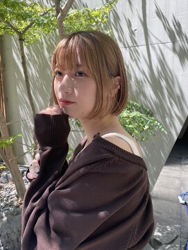 ロンド ストラーダ 心斎橋(Lond strada) レイヤーボブ×ハイトーン[心斎橋/髪質改善]