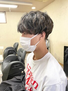 バルス(BLS) ナチュラルパーマ×ハイライト【髪質改善/デザインカラー】