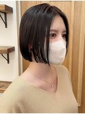 暗髪ボブ/大人かわいい/美髪/こなれミディ/地毛風カラー/66