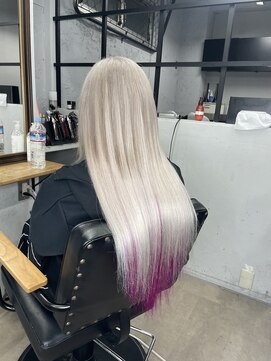 ヘアスタジオワン 藤沢店(HAIR STUDIO ONE) ミルクティーベージュインナーピンク