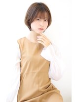 オーロ 宝塚店(ORO)&nbsp;【ひし形30代40代グレージュカラー斜めバングショートボブ】