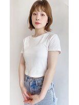 トゥーリ 二日市店(tuuli)&nbsp;大人女性◆艶レイヤー前髪ピンクベージュ 髪質改善 縮毛矯正