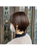 ころんと丸みショート×ナチュラルブラウン