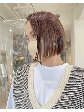 フィルムス 表参道(FILMS) レイヤーカット/ウェットへア/オリーブベージュ/表参道