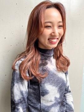 ミヨン 熊本店(miyon) ハイライトカラー/ピンクベージュ/レイヤーカット