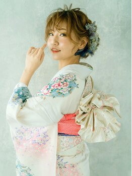 セットサロン ラビッシュポー(Setsalon RabichePow)の写真/[西梅田/北新地]訪問着/振袖/浴衣も★訪問着着付+ヘアセット¥4300～！大切な日だからこそ華やかに美しく！