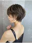 イメチェン外ハネボブ美髪ホワイトブロンドワイドバング髪質改善