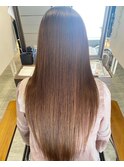 艶感ストレート×グラデーションブラウン大人可愛いロング