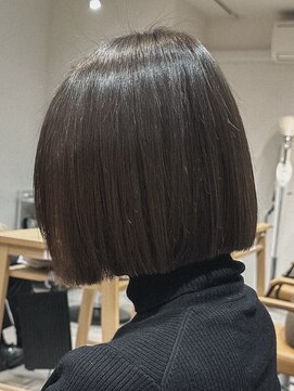 クラップス 杉田店(CLAPS) ストレートパーマ/縮毛矯正/切りっぱなしボブ/赤味消しベージュ