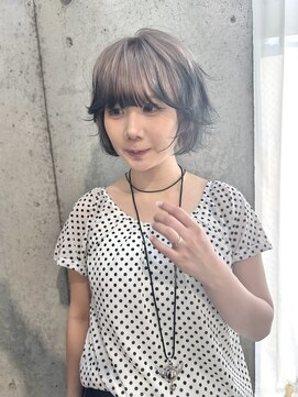 ラニヘアサロン(lani hair salon) ホワイトミルクティ/裾カラー/デザイン/ブラックグラデーション