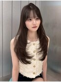 韓国ヘア/ブリーチなし/顔周りカット/レイヤーカット/