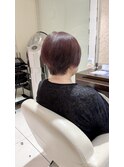 上品丸みショートボブ。