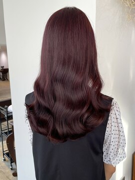 ブリーチなしダブルカラーラベンダーピンク担当渡辺聖