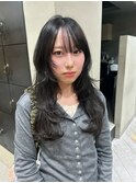レイヤー/ハッシュカット/地毛風グレージュ/太田