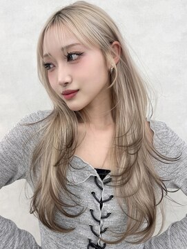 アッシュ 茗荷谷店(Ash) 茗荷谷レイヤーカット韓国ダブルカラー顔周り前髪カットボブ