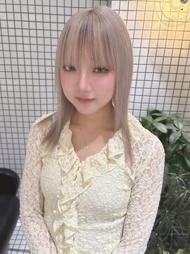 エン 栄店(enne) ミルクティーブロンド/ミルクティーピンクベージュ/韓国巻き