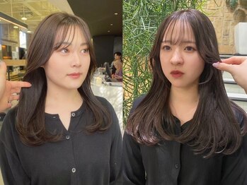 ファミーユ(Fameu)の写真/可愛い顔周りカットやレイヤーカットの提案が得意◎お客様の日常に寄り添った提案で理想のスタイルへ♪