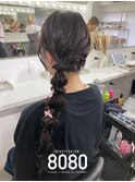 サイド編みおろし