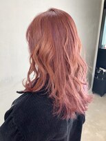 アルバム 銀座(ALBUM GINZA) ピンクミディ_アッシュブラウンネオウルフ外ハネボブ_ba275782