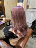 ピンクベージュ スモーキーピンク くすみピンク ブリーチ