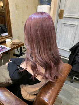 ジョージ(Jo-Ji) ピンクベージュ スモーキーピンク くすみピンク ブリーチ