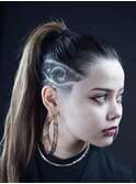 スキンフェード女子