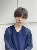 シアーグレージュラフウェーブショート