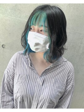 ディア(.eer) 【.eer/ディア】ターコイズ/インナーカラー/デザインカラー