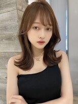 表参道＊シースルーバング 可愛いくびれヘア 斜め前髪 長め前髪