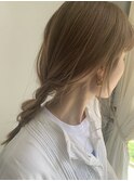 ニュアンスおさげヘア♪