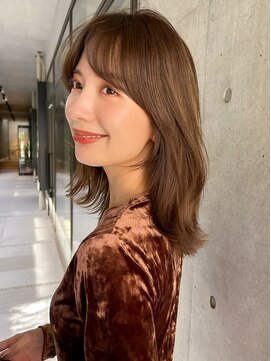 ラフ フロム ガーデン(Laf from GARDEN) セミディ/レイヤーカット/オリーブベージュ/シアーカラー/韓国風