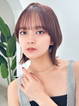 ラフィス ヘアーピュール 梅田茶屋町店(La fith hair pur) 【La fith】切りっぱなしボブ×シースルーバング